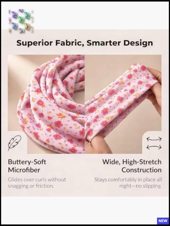 Extra Wide Stretchy Sleep Scarf Headband Anti-Frizz Curly Hair Wrap main image 6
